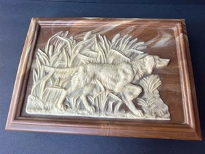 Vintage Dante Mahagoni und Incolay Stein Retriever Jagdhund Herren Diener Box - Bild 1 von 10
