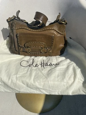 Vintage Cole Haan Olive Green Handbag With Original Dust Bag - Image 1 of 4