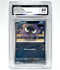 GASTLY 054 - POKEMON FIAMME SPETTRALI IT  - VXO GRADING 10 - GEM MINT - Imagen 1 de 3