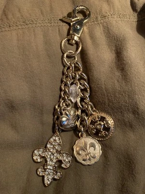 Kathy Van Zeeland Charms Keychain Silver Fleur De Lis - Image 1 of 4