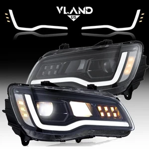 Pair VLAND Head Lights For 2011-2023 Chrysler 300 LED DRL W/Animation DRL Sets - Bild 1 von 15