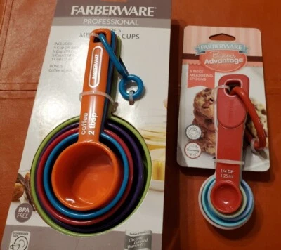 Farberware Multi-Color Measuring Cups w coffee scoop and Spoons Plastic - Image 1 of 2