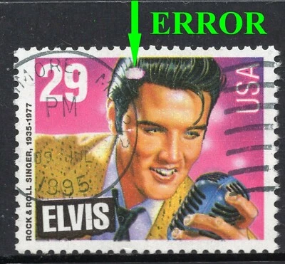 086 - United States 1995 - ELVIS PRESLEY - ERROR - Used Stamps - Image 1 of 2
