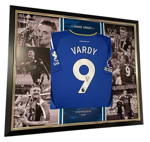 Jamie Vardy of Leicester Signed Shirt Autographed Jersey FAREWELL DISPLAY - Picture 1 of 5