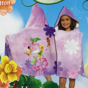 TinkerBell Disney Fairies Hooded Towel Cotton 23"x51" NEW with Tags - Picture 1 of 9
