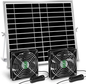 erifyng Solar Powered Fan, Fan for Shed, Chicken Coop, Greenhouse,... - Picture 1 of 7