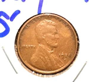 1924-S lincoln centesimo di grano XF - Foto 1 di 2