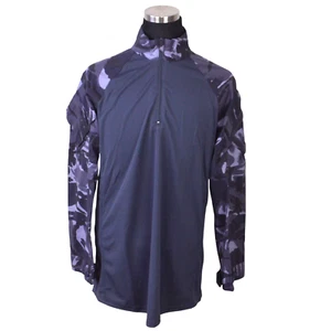 NEW British Army OPFOR Under Armour Shirt UBACS 180/110 L Blue Camo Night Rare - Picture 1 of 10