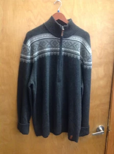 Men's REDWOOD 1/2 Zip Sweater color Basalt print size xx-large 2xl - Picture 1 of 1