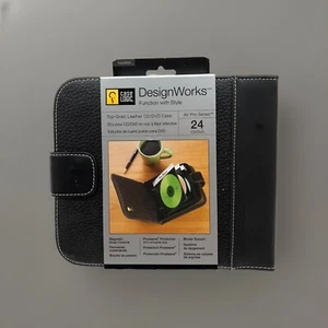 Vtg NOS Case Logic Leather Cd Case Wallet 24 Slots AV Pro Series 1999 Y2K - Picture 1 of 8