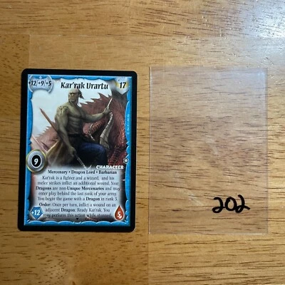 🐉 Warlord Kar'rak Urartu Promo Dragon Lord Dragonlord Saga of the Storm CCG 202 - Image 1 of 3