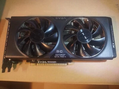 EVGA GeForce GTX 750 Ti SC 2GB 02G-P4-3759-KB DDR5 PCIe 3.0 GPU Graphics Card - Image 1 of 3