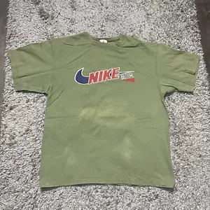 Vintage Nike Shirt Mens Large Green Foot Locker Short Sleeve Made In USA - Picture 1 of 11