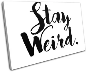 Motivational Quote Stay Weird Typography SINGLE LONA pared arte Foto impresion - Imagen 1 de 1