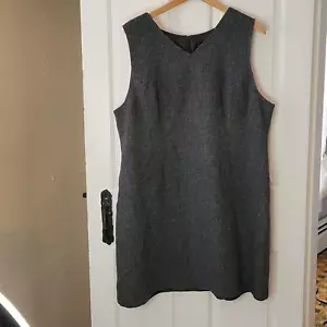 Vestido LL Bean Gris Lana - Talla 20P Mujer Sin Mangas Petite Plus - Imagen 1 de 6