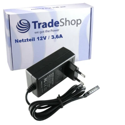 TRADE-SHOP Netzteil Ladekabel Ladegerät 12V 3,6A für Microsoft Surface Pro 2