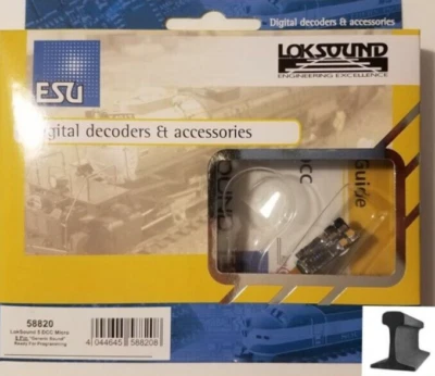ESU 58820 ~ New 2025 ~ LokSound V5.0 Micro DCC Decoder ~ 8 Pin NEM652 ~ Z, N, HO - Image 1 of 2
