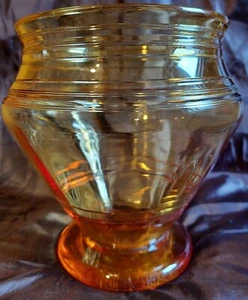 Seltene Stuart England Bernstein Modernist Art Deco Kristallglas Vase Ludwig Kny? - Bild 1 von 7