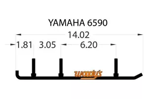 WOODYS 6" CARBIDE SKI RUNNER SET YAMAHA VIKING VK PROFESSIONAL SNOWMOBILE - Picture 1 of 6