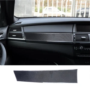 1pcs Carbon Fiber Sticker Glove Box Stripe Trim For BMW X5 E70 X6 E71 - Picture 1 of 6