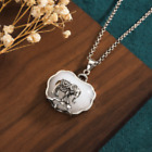 Jade Elephant Pendant Necklace Charm 18k Gold Plated Chain Retro Dainty Gemstone