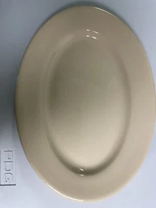 Buffalo China Oval Plates Set Of 4 Solid Tan Restaurant Ware Made In USA - Picture 1 of 3