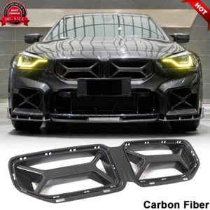 Fits BMW M2 G87 2022-2024 DRY CARBON FIBER Front Kidney Grille Mesh Center Grill - Picture 1 of 12