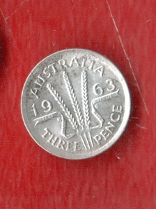 AUSTYRALIA 3 PENCE 1963 SILVER - Picture 1 of 2