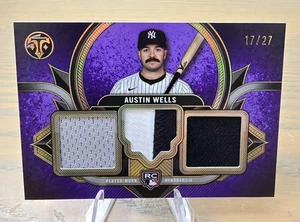 2024 Topps Triple Threads AUSTIN WELLS RC 3 Color Game Worn Triple Relic /27 - Picture 1 of 2
