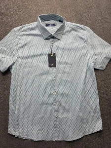 NWT Stone Rose White Sailboats Performance Wicking  4-Way Stretch Button Up 2XL - Picture 1 of 12