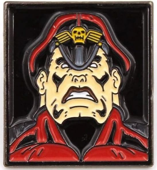 OFFICIAL CAPCOM STREET FIGHTER M.BISON PIN BADGE By KOYO STREETFIGHTER BRAND NEW - Image 1 of 2