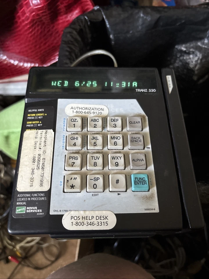 Verifone Tranz 330 Credit Card Terminal UNTESTED. LOWER PRICE!! - Image 1 of 4