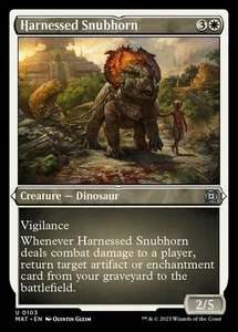 1x - Harnessed Snubhorn - ETCHED FOIL #103 - March of the Machines: Aftermath - Bild 1 von 1