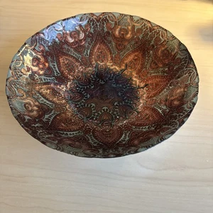 DEKORATIVES TÜRKISCHES KUNSTGLAS 11 ZOLL SILBERSCHICHTUNTERLAGE - Bild 1 von 13