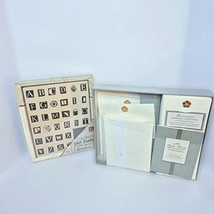 K&Company Alphabet Stamp & Stationery Card Bundle - Vintage Craft Lot NEW - Picture 1 of 9