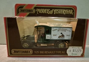 Y-25 1910 Renault Type AG Matchbox Models of Yesteryear Green Cebri 1986 - Picture 1 of 4