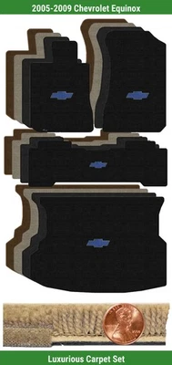 Conjunto de tapete de luxo personalizado para Chevrolet Equinox 05-09 com logotipo (4 peças) #CHN - Imagem 1 de 4