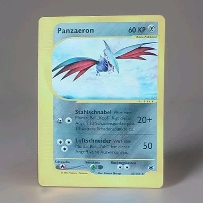 Panzaeron Pokemon Karte Deutsch 63/165 Expedition - Bild 1 von 3