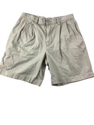 VTG Structure Mens Pleated Khaki Shorts Size 34 100% Cotton Beige Khaki Wear*EUC - Image 1 of 4