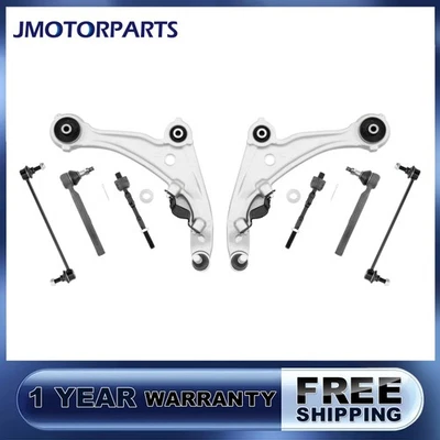 8PCS Front Lower Control Arms Ball Joints For 2007 2008 2009-2012 Nissan Altima - Image 1 of 4