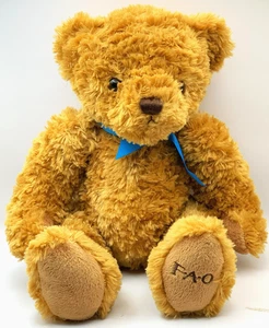FAO Schwarz Bean Bear Softie Plush EZ Grasp Hug Friend Stuffed Animal 16" - Picture 1 of 6
