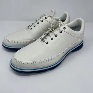 Adidas Boost MC 80 Leather Golf Shoes Mens Off White Blue Comfort ID4749 NWOB - Picture 1 of 9