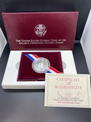 1995 US Half Dollar Proof Olympic Coins of Atlanta Centennial Games OGP COA - Image 1 of 3