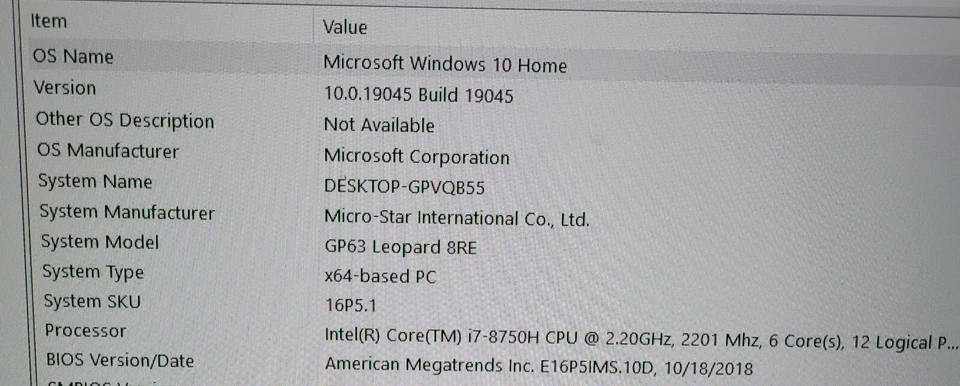 MSI  GP63 Leopard 8RE-077 15.6" (256GB SSD, Intel Core i7 (8th Gen),... - Image 1 of 4