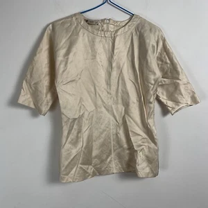 PRADA 100% SILK Milky Blouse Women’s Small - Picture 1 of 6