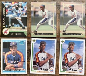1991-1992 Kenny Lofton 6 Card Rookie Lot Indians Astros Leaf Upper Deck Donruss - Picture 1 of 2