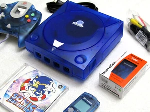 Sega Dreamcast V0 Blue Controller VMU Rumble Sonic Adventure Clock Brushless Fan - Picture 1 of 20