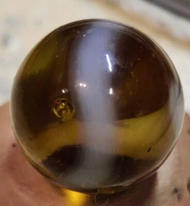 Mármol miel color caramelo con remolinos blancos flotador interior y exterior 15,42 mm - Imagen 1 de 5