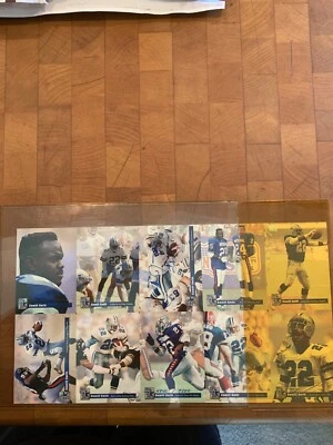 1993 Emmitt Smith Pro Set Power Auto uncut 10 card set - Image 1 of 4