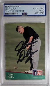 John Daly Firmado 1991 Pro Set Tarjeta Coleccionable Autografiada PSA/DNA PGA Golf Novato - Imagen 1 de 1